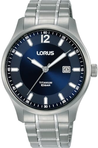 LORUS Herren Analog Quarz Uhr mit Titan Armband RH997QX9