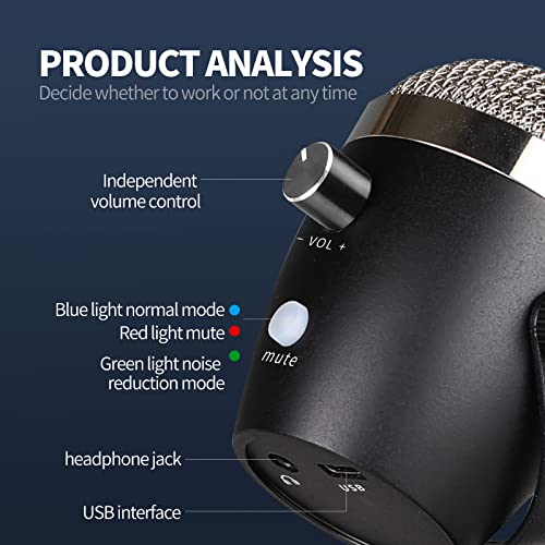 Micyusheng Usb Mini Condenser Microphone,Desktop Microphone For Pc/Micro/Mac/Android,Professional Plug&Play Studio Microphone With Stand,Online Chatting,Videos,Voice,Streaming,Youtube. #TOP1