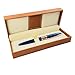 WILKND fountain pens for writing, retractable metal fountain pen, fine nib, with refillable converter and 2 black ink bags, preferred gifts for men and women (Blue)
