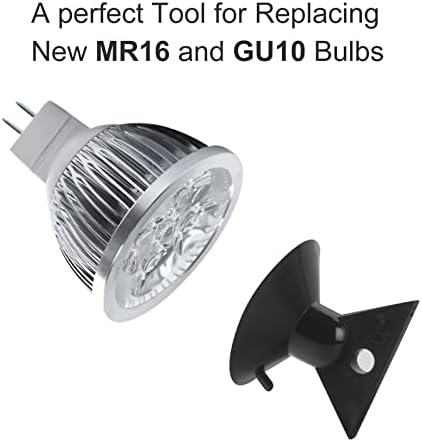 DGE 6Pack GU10 Bulb Removal Tool, Lamp Light Bulb Removal Remover Sucker Tool for Halogen LED GU10 (Black)