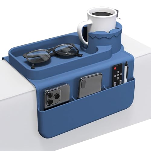 Bandeja reposabrazos sofá de silicona con soporte para mandos y taza anti derrames