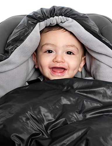 7Am Enfant Baby Car Seat Cover - Nido Quilted Baby Wrap With Universal Soft Swaddle Wrap For Car Seat, Carrier, Stroller, Pram, Buggy (Black Quilted, Large) #TOP6