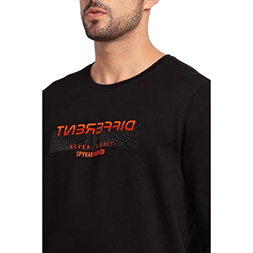 Image of Spykar Men's Cotton Round Neck Sweatshirt