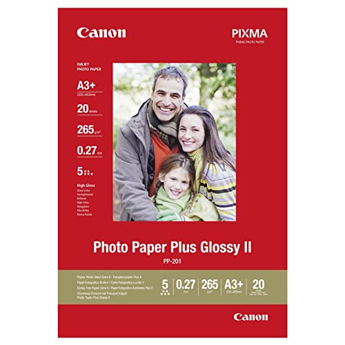 Papier photo A3 Canon PP-201 20 feuilles pour éviter les tirages ternes