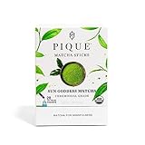 Pique Tea Organic Sun Goddess Matcha Green Tea - Organic Ceremonial Grade - Energy, Immune Support, Radiant Skin - 28 Single Serve Sticks (Pack of 1)