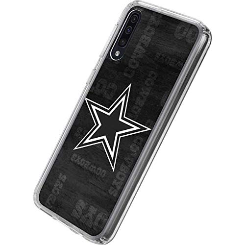 Skinit Clear Phone Case Compatible with Galaxy A50 - Officially Licensed NFL Dallas Cowboys Black & White Design