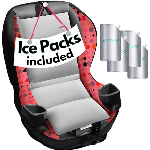 Image of Swanoo Car Seat Cooling Pad, Stroller Cooling Pad with Ice Pack for Babies Toddler and Kids, Sun and Heat Cover Protector for Summer Carseat Cooler Liner