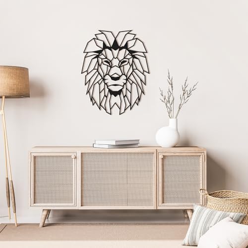 Décoration murale en métal tête de lion : salon et couloir design
