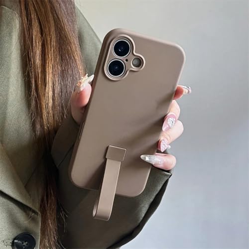 Coque silicone liquide iPhone 15 Plus avec anneau de maintien et protection anti-choc