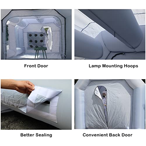Xmaybang Inflatable Spray Booth 13X6.5X8Ft,Portable Auto Paint Booth With Filtration System,Suitable For Motorcycles, Outdoor Tents, Medical Aids, Auto Parts, Etc,Blower Not Included #TOP2