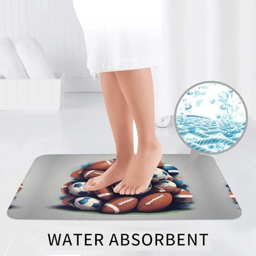 Tapis de salle de bain foot antidérapant contour WC rectangulaire