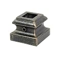 Iron Baluster Shoes - Flat Shoes with Screw - for Use with 1/2" Square Balusters - Set of 10 (SH900 Oil-Rubbed Bronze)