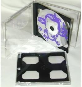 (25) Double Slimline CD Jewel Boxes with a Dark Grey/Black Pivot Tray #CD2R10DG