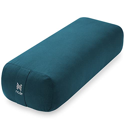 Yoga Meditation Cushion, 25″ x 12″ Rectangular Bolster with Organic Cotton Cover