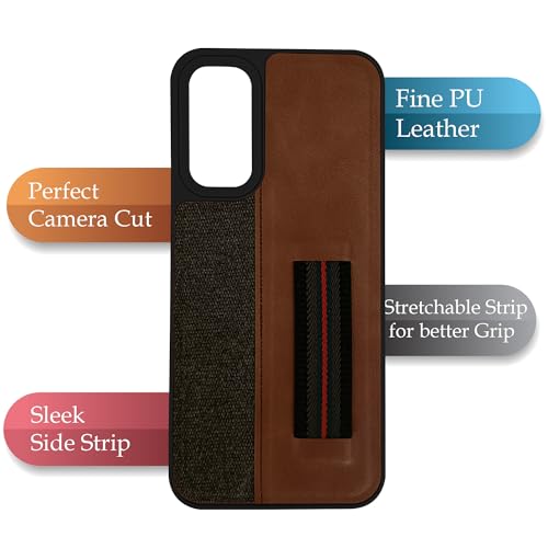 Image of Jkobi Back Case Cover for Oppo A3 Pro 5G (Professional PU Leather | Strip Chain Holder Socket)