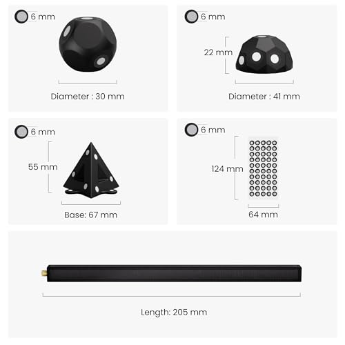 revopoint 28 pieces 3d marker block kit for 3d scanning 3d scanning markers for 3d scanners 3d tracking dots for preventing tracking loss and enhance accuracy magnetic 3d reference point marker