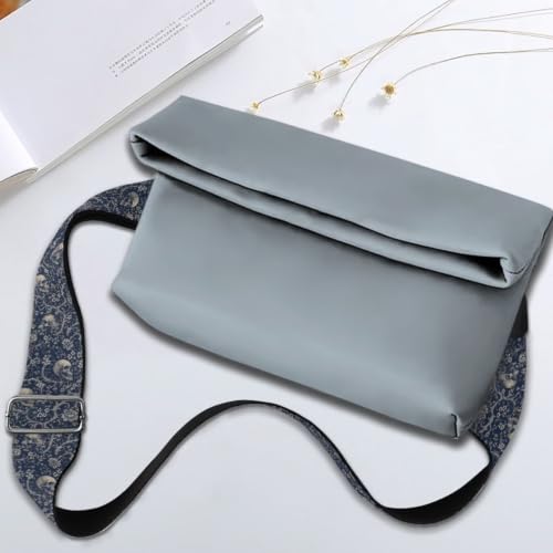 Image of Adjustable Purse Strap for Women, Crossbody Wide Handbag Strap Replacement, Sturdy Bag Strap with Silver Hardware