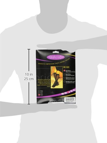 Image of GABRIALLA Sheer Graduated Compression Knee High Stockings 3 Pack (20-22 mmHg) H-160: Large Black