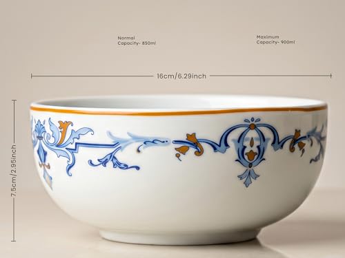Image of Bodhi House Premium Porcelain Dinner Set 14 Pieces Serving for 6 | Royal Crest Design | Microwave & Dishwasher Safe | Crockery Set | Dinnerware Set for Home, Dining, Kitchen & Gifting