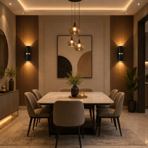 Image of Modern Black Gold LED Wall Light | Up Down Wall Lamp | Wall Sconce (Black)