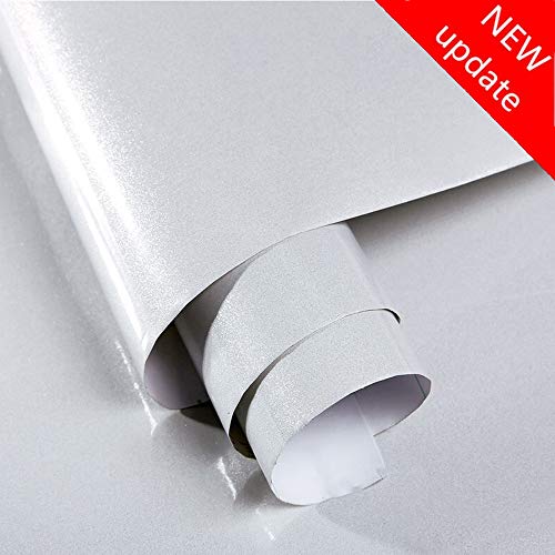 Gray Contact Paper Vinyl Shiny Point Waterproof Self Adhesive Removable Film Decorative Home
