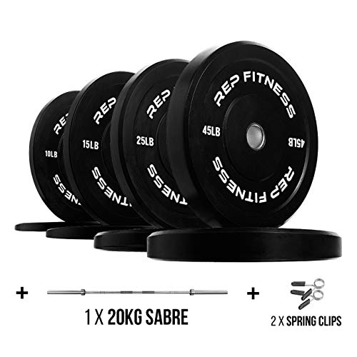 REP FITNESS Bumper Plates for Strength and Conditioning Workouts and Weightlifting