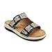 JBU Women's Fashion Wedge Sandal, Black Raffia, 9.5