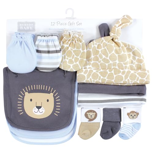 Hudson Baby Unisex Baby Caps Or Headbands, Bibs, Mittens and Socks 12pc Set2