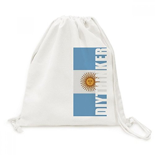 Drawstring backpack Argentine en toile de coton pour sport et voyage