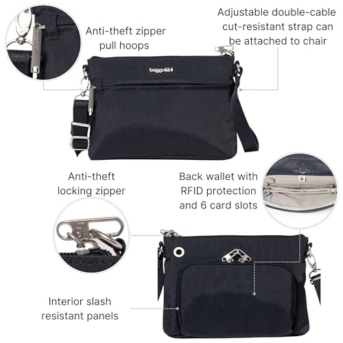 Image of Baggallini Securtex Anti-Theft Memento Crossbody