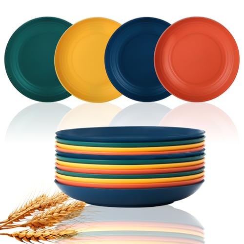 Lazycorner Unbreakable Wheat Straw Dinner Plates Set