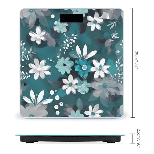 Báscula digital de baño con plataforma de vidrio templado 400lb miniatura 2