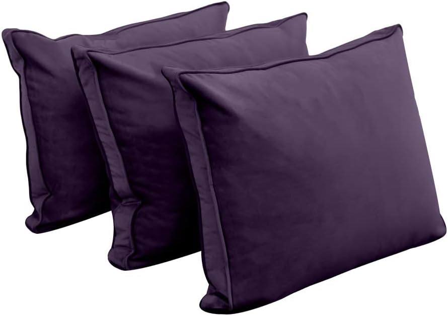 Prolinemax Style V3 Twin-XL Size Pipe Trim Velvet Indoor Daybed Mattress Bolster Pillow Complete Set AD339