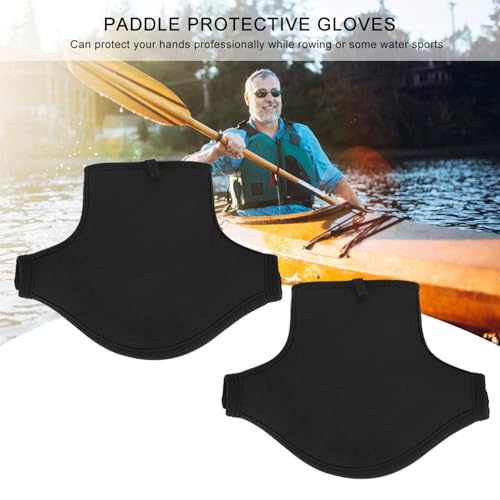 Kajak Paddel Handschuhe, 1 Paar wasserdichte Neopren Canoe Handschuhe Kajak Paddle Mitts Schwarz Sports Segelhandschuhe Ruder Gloves Kajakhandschuhe für Kanu-Paddel Rafting Wassersport Rafting Angeln