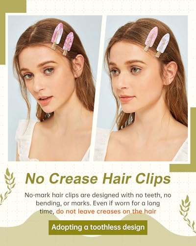 Mesovor 8 pinzas para cabello sin marca y sin pliegues miniatura 4