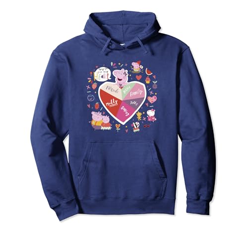 Peppa Pig pull à capuche imprimé collage pour exprimer la tendresse au quotidien