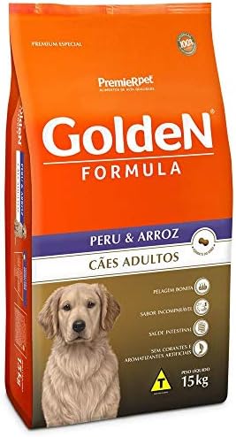 Ração Fórmula Golden para Cães Adultos Sabor Peru e Arroz 15kg Pr...