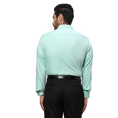 Image of Park Avenue Men's Pure Cotton Structure Pattern Slim Fit Semi Cutaway Collar Full Sleeve Formal Shirt