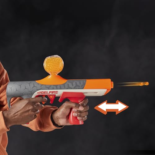 Image of Nerf Pro Gelfire Quadrant Blaster, 150 FPS, 5,000 Gelfire Rounds, 4 Round Slam Fire, 400 Round Hopper, Eyewear, Ages 14+