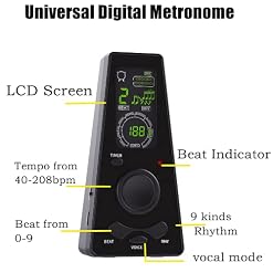 SOLO Digital metronome, métronome intelligent, écran couleur haute définition, voix, adapté au piano, guitare, violon… - Les Beatles, Paul McCartney, John Lennon, RIngo Starr, George Harrison SOLO Digital metronome, métronome intelligent, écran couleur haute définition, voix, adapté au piano, guitare, violon… – Image 2