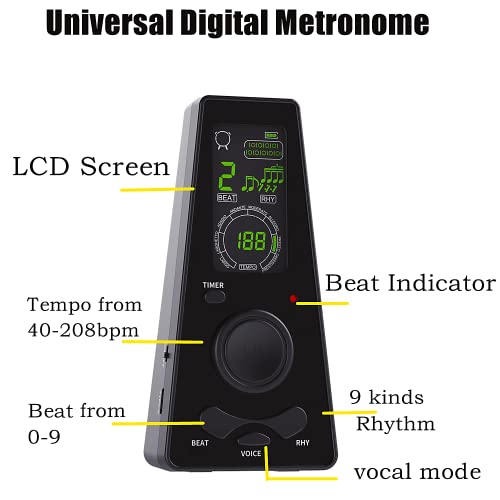 SOLO Digital metronome, métronome intelligent, écran couleur haute définition, voix, adapté au piano, guitare, violon… - Les Beatles, Paul McCartney, John Lennon, RIngo Starr, George Harrison SOLO Digital metronome, métronome intelligent, écran couleur haute définition, voix, adapté au piano, guitare, violon… – Image 3