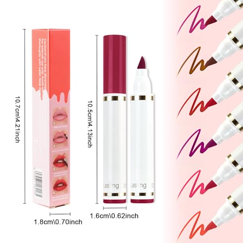 Image of Hydrating Matte Lip Stain, 24 Hour Lipstick Lip Liner Pencil, Precise Chisel Tip Marker, With High Color Payoff Makeup Long Lasting Waterproof Smudge Proof Formula (01, 1 Count (Pack of 1))