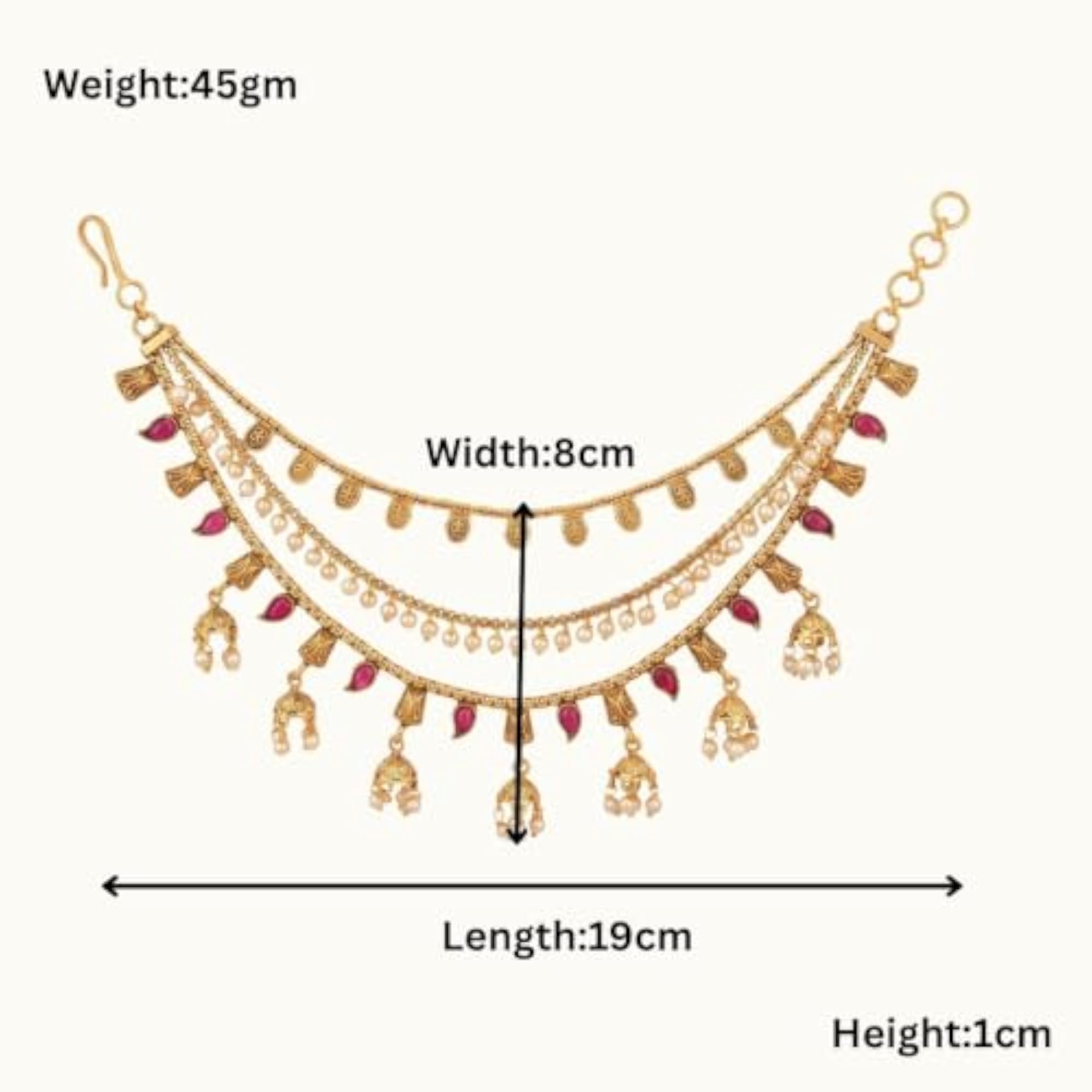 Traditional Gold-Plated Layer Ear Chains