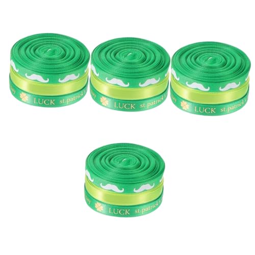 Rubans décoratifs en polyester VILLCASE : pack de 4 rouleaux Saint-Patrick premium