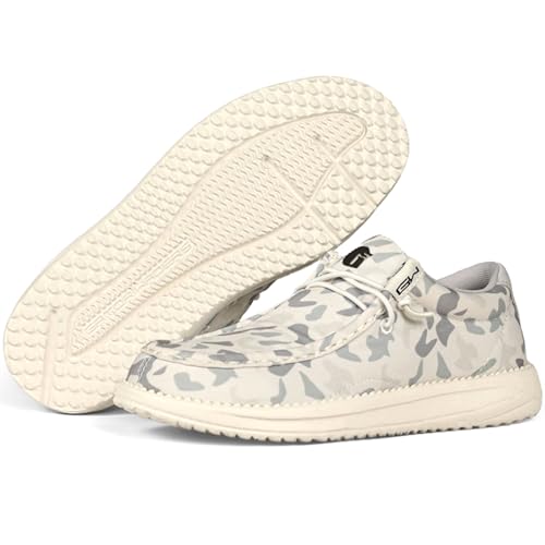 Image of Mens Casual Shoes - Men's Loafers & Slip-Ons Camp Shoes with No-Tie Laces -Arch Support Boat Shoes for Everyday Wear