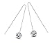 LiuananTM 9mm Cubic Zirconia Crystal Tassel 925 Sterling Silver Ear Stud Threader Sports Earrings