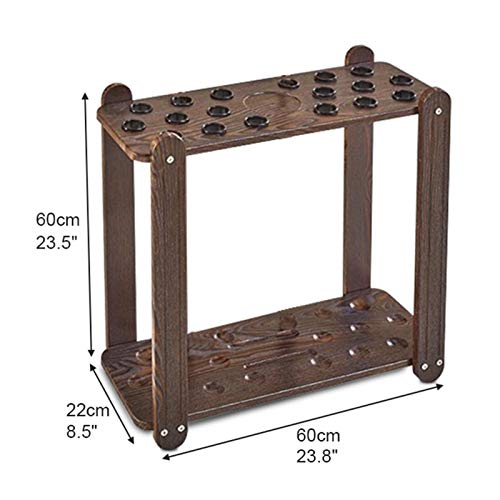 Porte-queues de billard en bois, installation facile, rack robuste 18 queues - 3