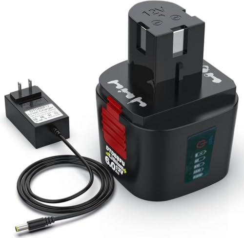 DTDBBFU 12V 6000mAh Lithium-ion Battery Replacement for LIN-1200 Lincoln 1201 LIN-1240 LIN-1242 LIN-1244 for Lincoln Grease Guns 12V Battery - with a Fast Charger and Intelligent Display Function