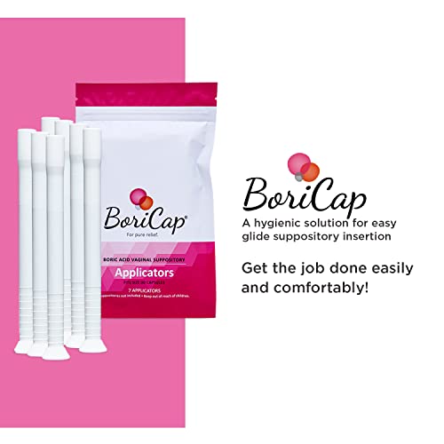 Boricap Boric Acid Vaginal Suppository Applicators, 7 Applicators - Hygienic Solution For Easy Glide Applicator Insertion - Washable And Reusable #TOP1