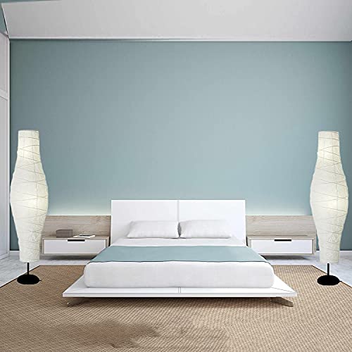 Lámparas de pie japonesas para crear ambientes cálidos en el salón